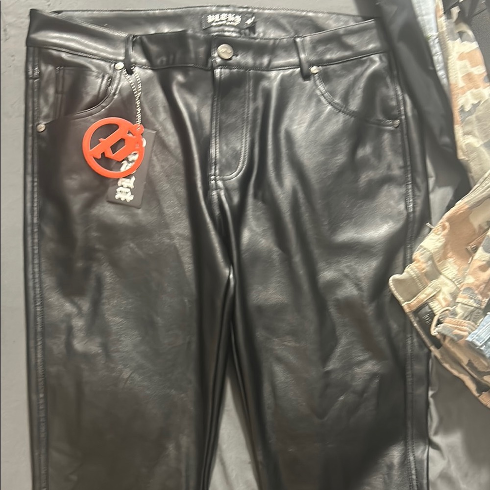 Black Faux Leather Pants
